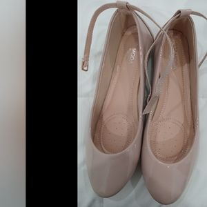 Nude-Pink Ballerina Flats (Adjustable ankle strap)